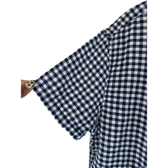J.Crew‎ Men's Blue White Casual Slim Gingham Button Down Shirt Size Large - Picture 8 of 13